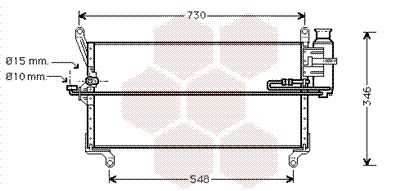 VAN WEZEL Конденсатор, кондиционер 73005069